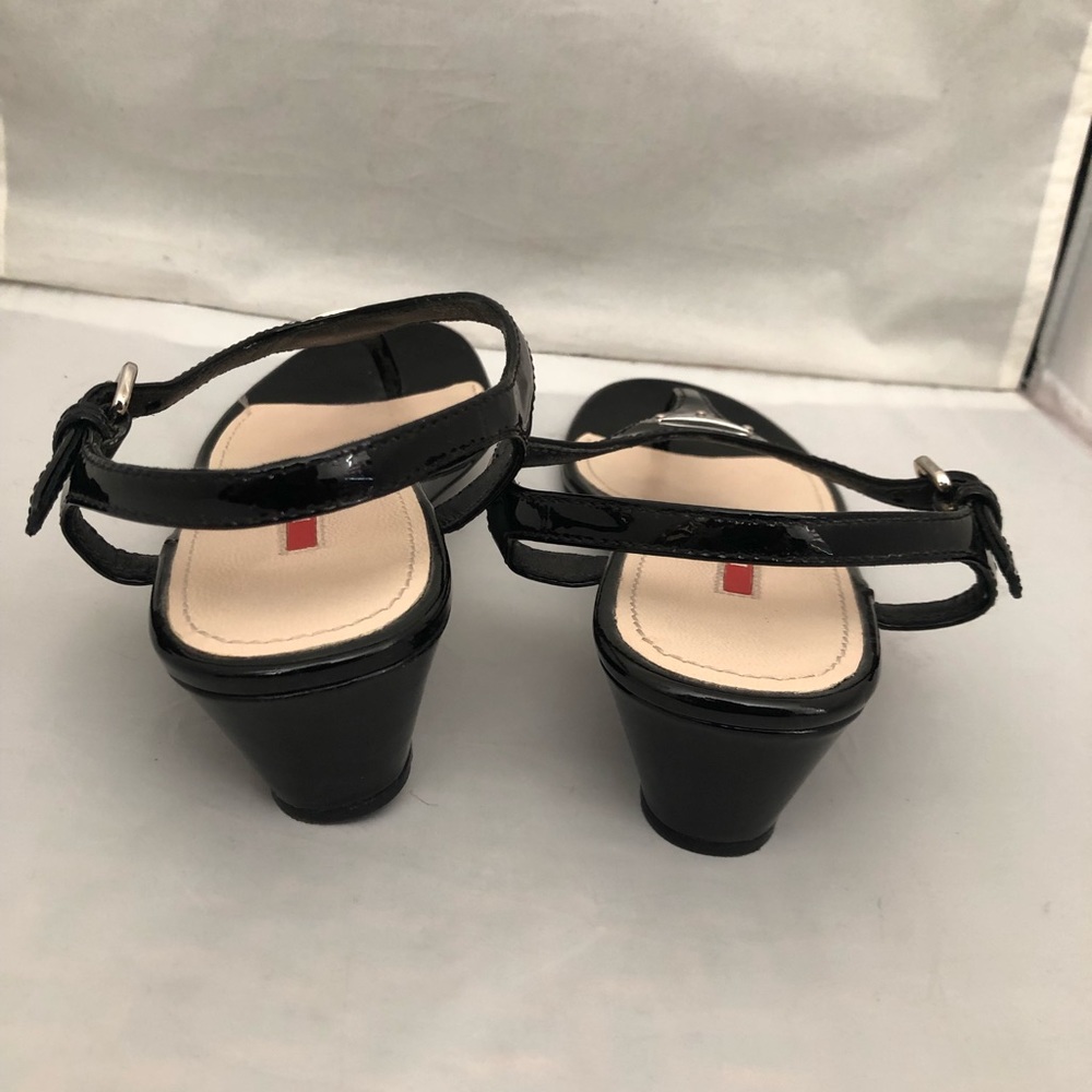 Prada patent leather T-strap wedge sandal EU36 US6 - Picture 6 of 7